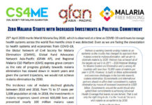 Joint Statement – World Malaria Day 2020 – ZERO MALARIA STARTS WITH INCREASED INVESTMENTS & POLITICAL COMMITMENT.