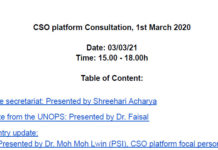 CSO platform Consultation, 1st March 2020 In preparation for the RAI RSC ExCOM meeting