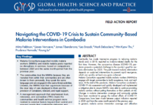 Navigating the COVID-19 Crisis to Sustain Community-Based Malaria Interventions in Cambodia